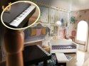 Domek dla lalek drewniany MDF mebelki 122cm XXL LED