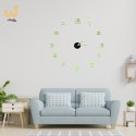 Zegar ścienny naklejany DIY fluorescencyjny regulowany 50-60cm 12 cyfr