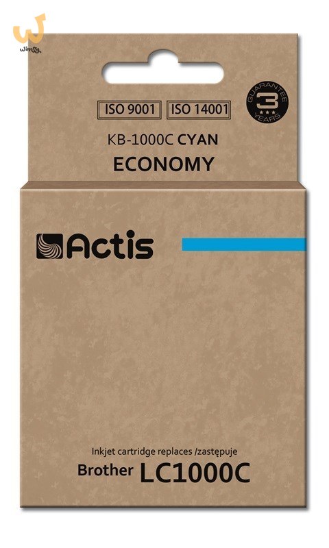 Actis KB-1000C Tusz (zamiennik Brother LC1000C/LC970C; Standard; 36 ml; niebieski) Actis KB-1000C Tusz (zamiennik Brother LC1000C/LC970C; Standard; 36 ml; niebieski)