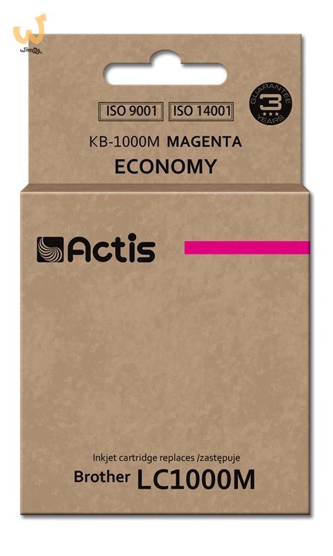 Actis KB-1000M Tusz (zamiennik Brother LC1000M/LC970M; Standard; 36 ml; czerwony) Actis KB-1000M Tusz (zamiennik Brother LC1000M/LC970M; Standard; 36 ml; czerwony)