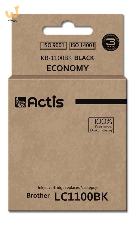 Actis KB-1100Bk Tusz (zamiennik Brother LC1100BK/980BK; Standard; 28 ml; czarny) Actis KB-1100Bk Tusz (zamiennik Brother LC1100BK/980BK; Standard; 28 ml; czarny)