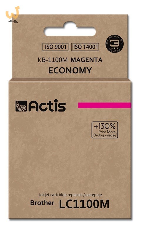 Actis KB-1100M Tusz (zamiennik Brother LC1100M/980M; Standard; 19 ml; czerwony) Actis KB-1100M Tusz (zamiennik Brother LC1100M/980M; Standard; 19 ml; czerwony)
