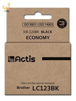 Actis KB-123Bk Tusz (zamiennik Brother LC123BK/LC121BK; Standard; 15 ml; czarny)