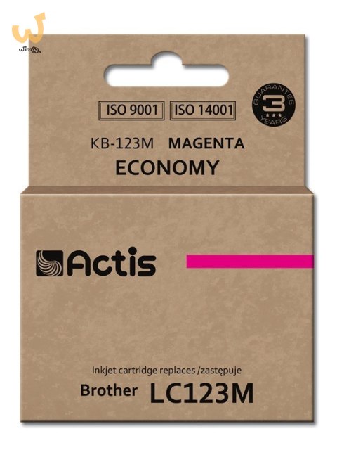 Actis KB-123M Tusz (zamiennik Brother LC123M/LC121M; Standard; 10 ml; czerwony) Actis KB-123M Tusz (zamiennik Brother LC123M/LC121M; Standard; 10 ml; czerwony)