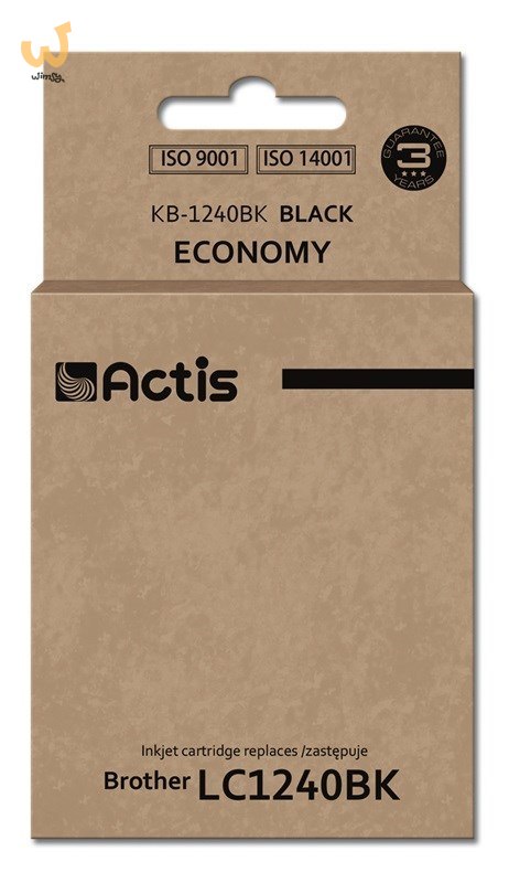 Actis KB-1240Bk Tusz (zamiennik Brother LC1240BK/LC1220BK; Standard; 19 ml; 600 stron, czarny) Actis KB-1240Bk Tusz (zamiennik Brother LC1240BK/LC1220BK; Standard; 19 ml; 600 stron, czarny)