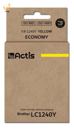 Actis KB-1240Y Tusz (zamiennik Brother LC1240Y/LC1220Y; Standard; 19 ml; żółty)