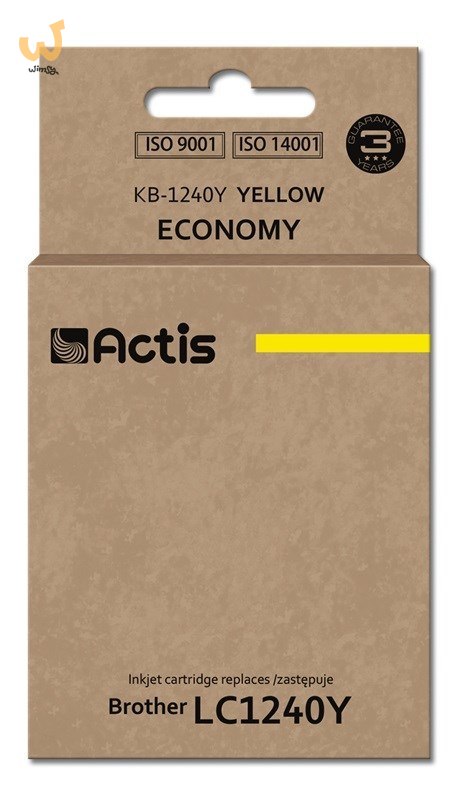 Actis KB-1240Y Tusz (zamiennik Brother LC1240Y/LC1220Y; Standard; 19 ml; żółty) Actis KB-1240Y Tusz (zamiennik Brother LC1240Y/LC1220Y; Standard; 19 ml; żółty)