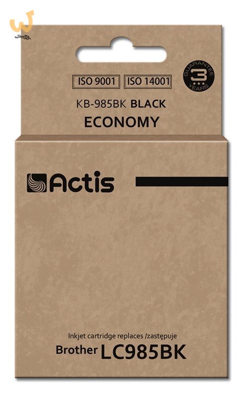 Actis KB-985Bk Tusz (zamiennik Brother LC985BK; Standard; 28,5 ml; czarny) Actis KB-985Bk Tusz (zamiennik Brother LC985BK; Standard; 28,5 ml; czarny)