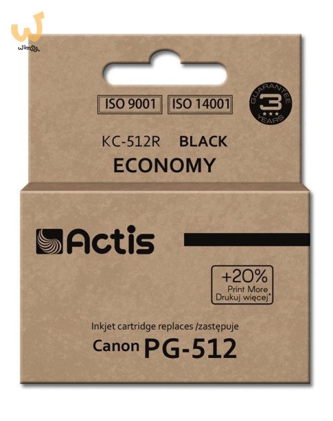 Actis KC-512R Tusz (zamiennik Canon PG-512; Standard; 15 ml; czarny) Actis KC-512R Tusz (zamiennik Canon PG-512; Standard; 15 ml; czarny)