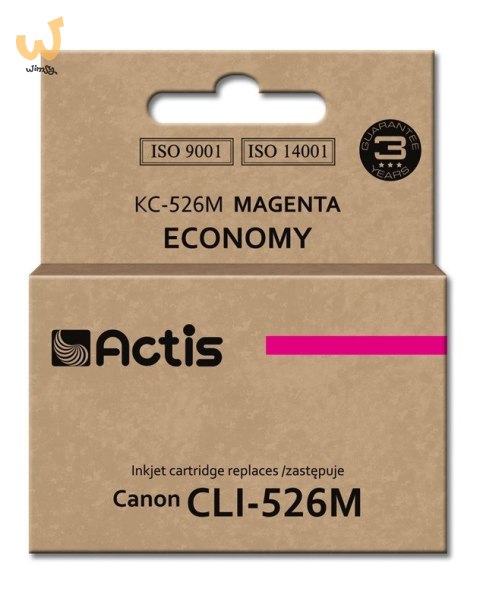 Actis KC-526M Tusz (zamiennik Canon CLI-526M; Standard; 10 ml; czerwony) Actis KC-526M Tusz (zamiennik Canon CLI-526M; Standard; 10 ml; czerwony)