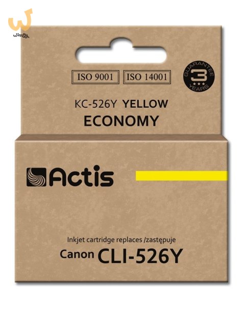 Actis KC-526Y Tusz (zamiennik Canon CLI-526Y; Standard; 10 ml; żółty) Actis KC-526Y Tusz (zamiennik Canon CLI-526Y; Standard; 10 ml; żółty)