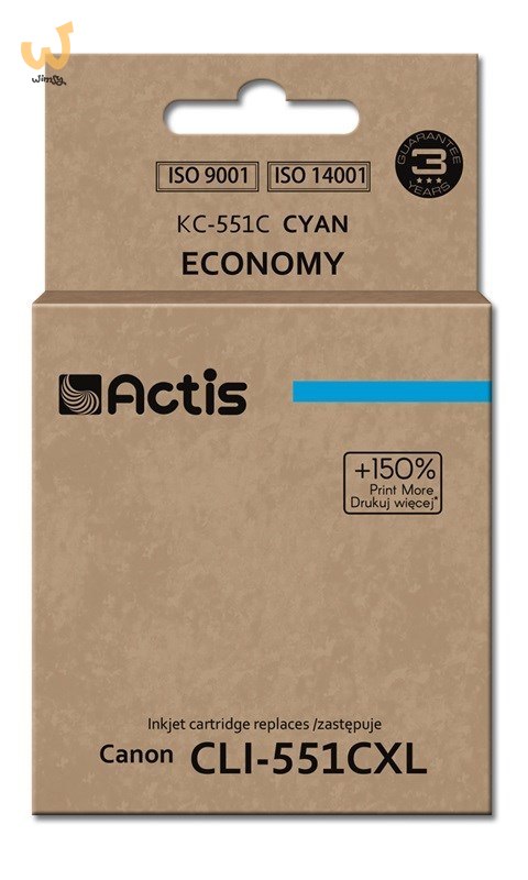 Actis KC-551C Tusz (zamiennik Canon CLI-551C; Standard; 12 ml; niebieski) Actis KC-551C Tusz (zamiennik Canon CLI-551C; Standard; 12 ml; niebieski)