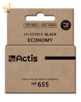 Actis KH-655BKR Tusz (zamiennik HP 655 CZ109AE; Standard; 20 ml; czarny)