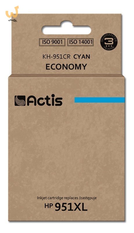 Actis KH-951CR Tusz (zamiennik HP 951XL CN046AE; Standard; 25 ml; niebieski) Actis KH-951CR Tusz (zamiennik HP 951XL CN046AE; Standard; 25 ml; niebieski)