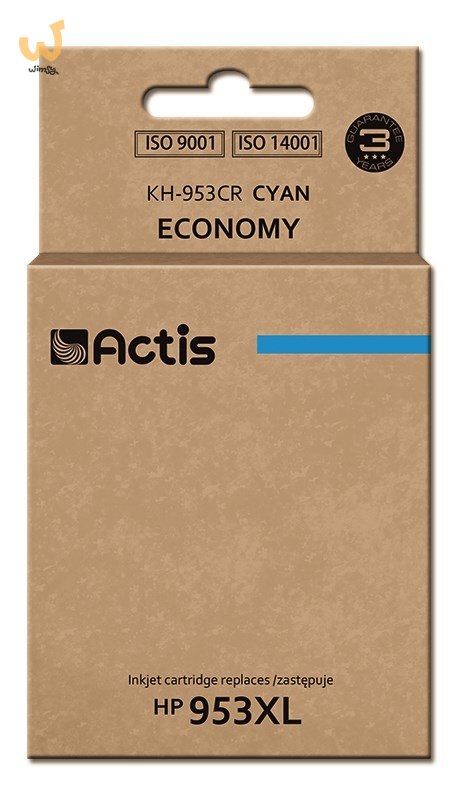 Actis KH-953CR Tusz (zamiennik HP 953XL F6U16AE; Standard; 25ml; niebieski) - Nowy Chip Actis KH-953CR Tusz (zamiennik HP 953XL F6U16AE; Standard; 25ml; niebieski) - Nowy Chip