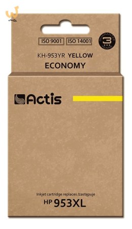 Actis KH-953YR Tusz (zamiennik HP 953XL F6U18AE; Standard; 25ml; żółty) - Nowy Chip