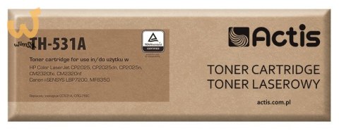 Actis TH-531A Toner (zamiennik HP 304A CC531A, Canon CRG-718C; Standard; 3000 stron; niebieski) Actis TH-531A Toner (zamiennik HP 304A CC531A, Canon CRG-718C; Standard; 3000 stron; niebieski)