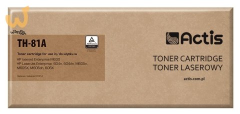 Actis TH-81A Toner (zamiennik HP 81A CF281A; Standard; 10500 stron; czarny) Actis TH-81A Toner (zamiennik HP 81A CF281A; Standard; 10500 stron; czarny)