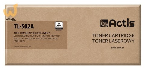 Actis TL-502A Toner (zamiennik Lexmark 50F2H00; Standard; 5000 stron; czarny) Actis TL-502A Toner (zamiennik Lexmark 50F2H00; Standard; 5000 stron; czarny)
