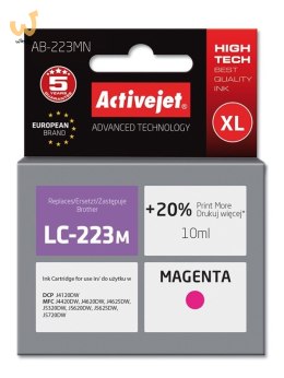 Activejet AB-223MN Tusz (zamiennik Brother LC223M; Supreme; 10 ml; czerwony)