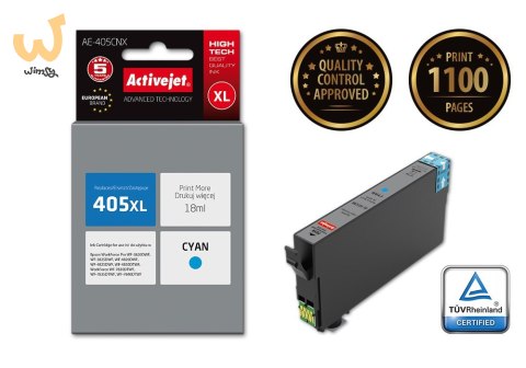 Activejet AE-405CNX Tusz (zamiennik Epson 405XL C13T05H24010; Supreme; 18ml; niebieski) Activejet AE-405CNX Tusz (zamiennik Epson 405XL C13T05H24010; Supreme; 18ml; niebieski)