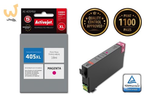 Activejet AE-405MNX Tusz (zamiennik Epson 405XL C13T05H34010; Supreme; 18ml; czerwony) Activejet AE-405MNX Tusz (zamiennik Epson 405XL C13T05H34010; Supreme; 18ml; czerwony)