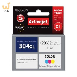 Activejet AH-304CRX Tusz (zamiennik HP 304XL N9K07AE; Premium; 18 ml; 400 stron, kolor)