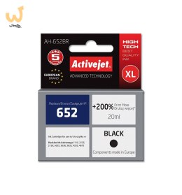 Activejet AH-652BR Tusz (zamiennik HP 652 F6V25AE; Premium; 20 ml; czarny)