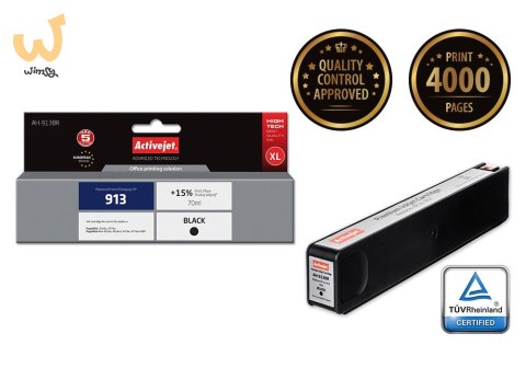 Activejet AH-913BR Tusz (zamiennik HP 913 L0R095AE; Premium; 70 ml; czarny) Activejet AH-913BR Tusz (zamiennik HP 913 L0R095AE; Premium; 70 ml; czarny)