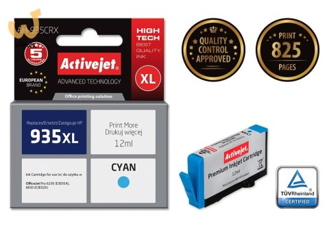 Activejet AH-935CRX Tusz (zamiennik HP 935XL C2P24AE; Premium; 12 ml; niebieski) Activejet AH-935CRX Tusz (zamiennik HP 935XL C2P24AE; Premium; 12 ml; niebieski)