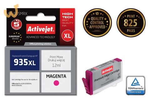 Activejet AH-935MRX Tusz (zamiennik HP 935XL C2P25AE; Premium; 12 ml; czerwony) Activejet AH-935MRX Tusz (zamiennik HP 935XL C2P25AE; Premium; 12 ml; czerwony)