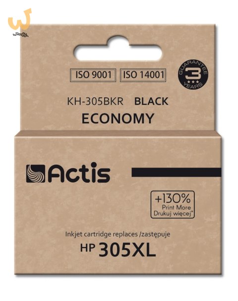 Actis KH-305BKR Tusz do drukarki HP; Zamiennik HP 305XL 3YM62AE; Standard; 20 ml; czarny Actis KH-305BKR Tusz do drukarki HP; Zamiennik HP 305XL 3YM62AE; Standard; 20 ml; czarny