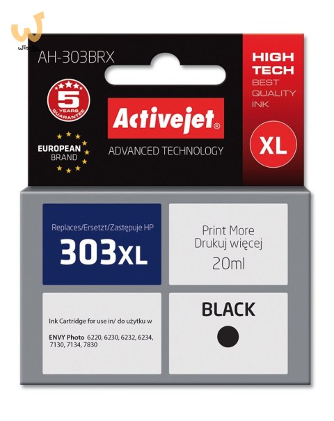 Activejet AH-303BRX Tusz (zamiennik HP 303XL T6N04AE; Premium; 20ml; czarny) Activejet AH-303BRX Tusz (zamiennik HP 303XL T6N04AE; Premium; 20ml; czarny)