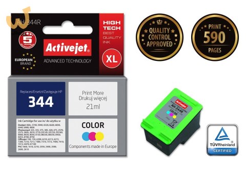 Activejet AH-344R Tusz (zamiennik HP 344 C9363EE; Premium; 21 ml; kolor) Activejet AH-344R Tusz (zamiennik HP 344 C9363EE; Premium; 21 ml; kolor)