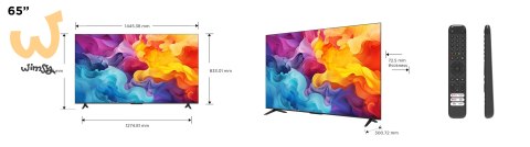 Telewizor TCL 65P655 LED 65'' 4K Ultra HD Google TV Dolby Audio DVB-T2 Czarny Telewizor TCL 65P655 LED 65'' 4K Ultra HD Google TV Dolby Audio DVB-T2 Czarny