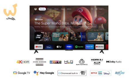 Telewizor TCL 65P655 LED 65'' 4K Ultra HD Google TV Dolby Audio DVB-T2 Czarny Telewizor TCL 65P655 LED 65'' 4K Ultra HD Google TV Dolby Audio DVB-T2 Czarny