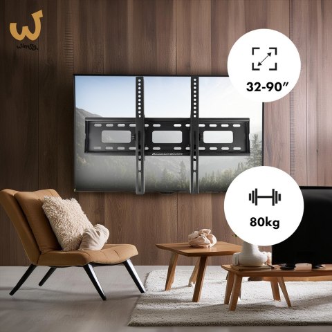 MACLEAN UCHWYT DO TV MAX VESA 600X400, 32-90", 80KG, REG. ODCHYLENIA +15°~-15° MC-421 MACLEAN UCHWYT DO TV MAX VESA 600X400, 32-90", 80KG, REG. ODCHYLENIA +15°~-15° MC-421