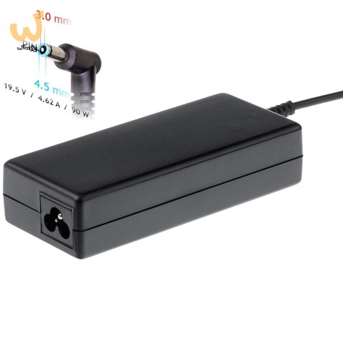 Zasilacz sieciowy Akyga AK-ND-53 do notebooka DELL (19,5 V; 4,62 A; 90W; 4.5 mm x 3 mm) Zasilacz sieciowy Akyga AK-ND-53 do notebooka DELL (19,5 V; 4,62 A; 90W; 4.5 mm x 3 mm)