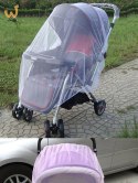 Moskitiera siatka na owady elastyczna na gumkę do wózka uniwersalna 140cm biała