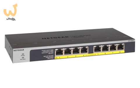 Switch Netgear GS108LP-100EUS 8p PoE 60W* (PoE+: 8p) Unmanaged Gigabit Switch Netgear GS108LP-100EUS 8p PoE 60W* (PoE+: 8p) Unmanaged Gigabit