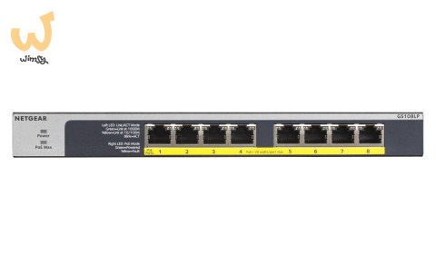Switch Netgear GS108LP-100EUS 8p PoE 60W* (PoE+: 8p) Unmanaged Gigabit Switch Netgear GS108LP-100EUS 8p PoE 60W* (PoE+: 8p) Unmanaged Gigabit