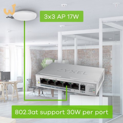 Switch Zyxel GS1005-HP 5p PoE (PoE+: 4) 60W Unmanaged Gigabit Switch Zyxel GS1005-HP 5p PoE (PoE+: 4) 60W Unmanaged Gigabit
