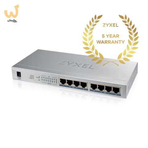 Switch Zyxel GS1008-HP 8p PoE (PoE+: 8) 60W Unmanaged Gigabit Switch Zyxel GS1008-HP 8p PoE (PoE+: 8) 60W Unmanaged Gigabit