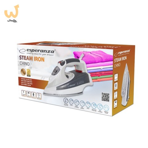 ESPERANZA ŻELAZKO PAROWE CHINO CERAMIC 2400W EHI009 ESPERANZA ŻELAZKO PAROWE CHINO CERAMIC 2400W EHI009