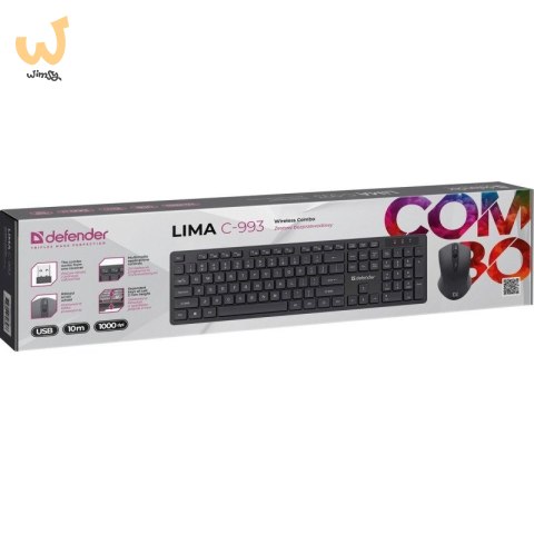 DEFENDER MYSZ I KLAWIATURA LIMA C-993 RF DEFENDER MYSZ I KLAWIATURA LIMA C-993 RF