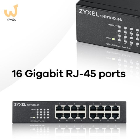 Switch Zyxel GS1100-16 16p Unmanaged Gigabit Switch Zyxel GS1100-16 16p Unmanaged Gigabit
