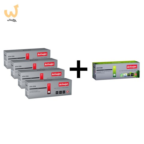 4 x Activejet toner do HP 35A CB435A new ATH-35N + ATH-35NB BIO za 1zł! 4 x Activejet toner do HP 35A CB435A new ATH-35N + ATH-35NB BIO za 1zł!