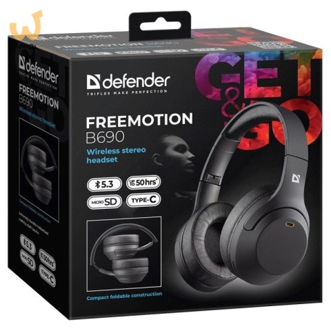 DEFENDER SŁUCHAWKI BLUETOOTH FREEMOTION B690 CZARNE DEFENDER SŁUCHAWKI BLUETOOTH FREEMOTION B690 CZARNE