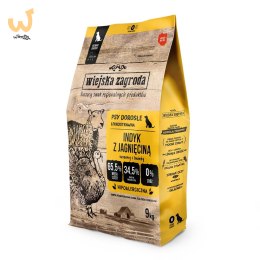 WIEJSKA ZAGRODA Indyk z jagnięciną (dorosły) chrupki M - Karma sucha dla psa - 9kg