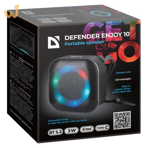 DEFENDER GŁOŚNIK ENJOY 10 BLUETOOTH CZARNY DEFENDER GŁOŚNIK ENJOY 10 BLUETOOTH CZARNY